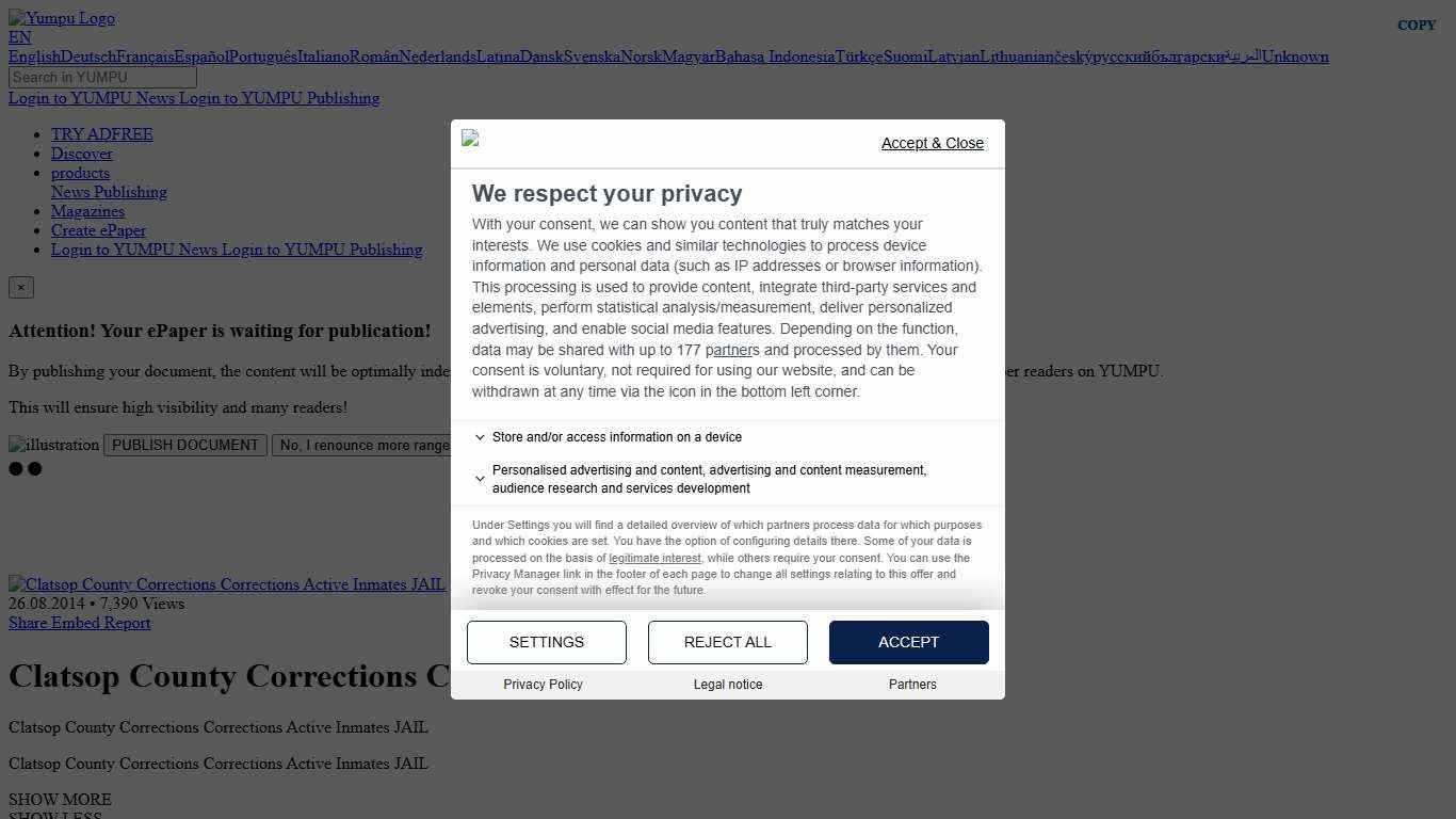 Clatsop County Corrections Corrections Active Inmates JAIL